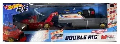 Camion Hot Wheels RC In Masina De Curse Albastra Si Camion Cu
