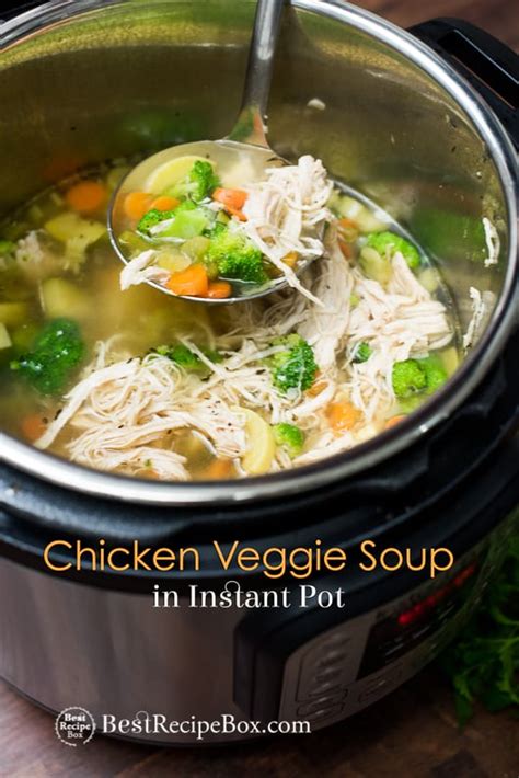 Instant Pot Chicken Vegetable Soup Pressure Cooker