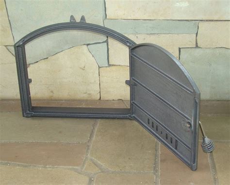 Bbqrolling Cast Iron Pizza Oven Door With Thermometer Bread Etsy