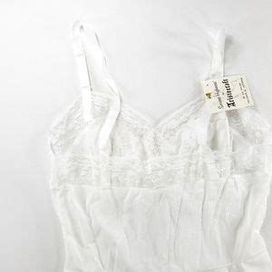 Vintage Intimates Sleepwear Vintage Slip White S S Lingerie Chemise Lace Intimate Soft