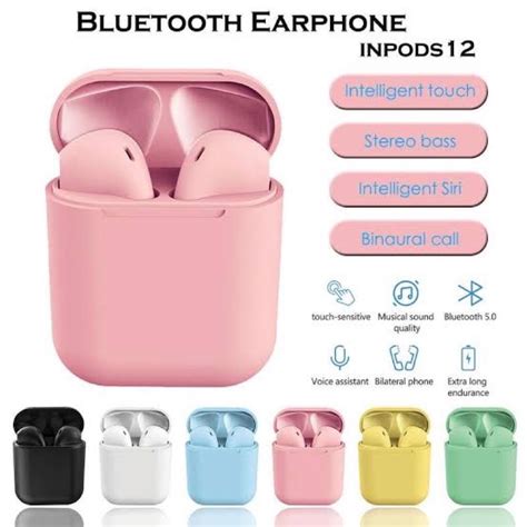 Jual Headset Handsfree Earphone Bluetooth Wirelless Inpods I Macaron