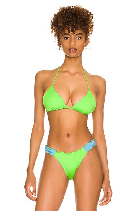 Peixoto Fifi Bikini Top In Lime Glow Revolve