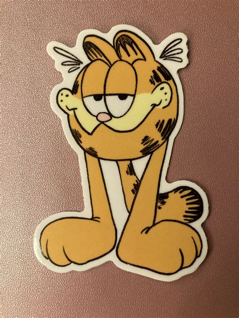 Silly Garfield Sticker Garfield Sticker Garfield Decal Etsy