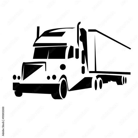 Outline truck vector illustration. Can be use for logo and tatto Stock ...