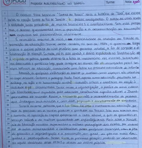 Redação Sobre Analfabetismo Funcional LIBRAIN