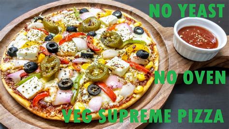 Fully Loaded Veg Supreme Pizza Veg Pizza Without Oven Paneer Pizza