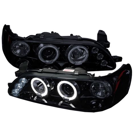 Spec D Tuning Toyota Corolla Halo Projector Headlight Gloss Black