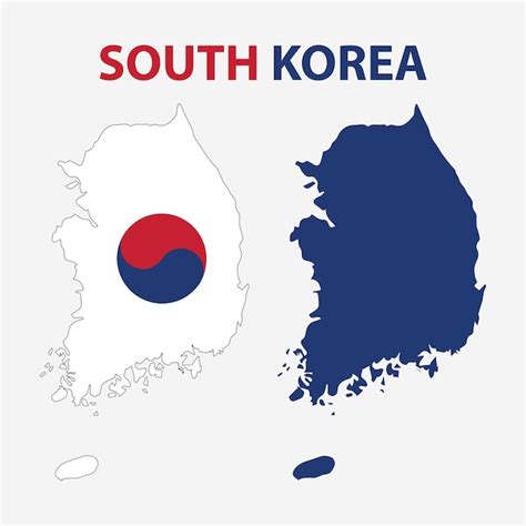 Premium Vector South Korea Country Map Vector