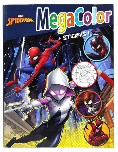 Kolorowanka Marvel Mega Color Z Naklejkami Spider Man Venom Spider