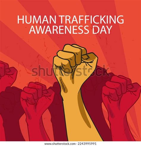 Human Trafficking Awareness Day Held On Stock Illustration 2243995991