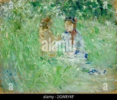 Berthe Morisot Femme Et Enfant Dans Un Jardin Peinture 1883 1884