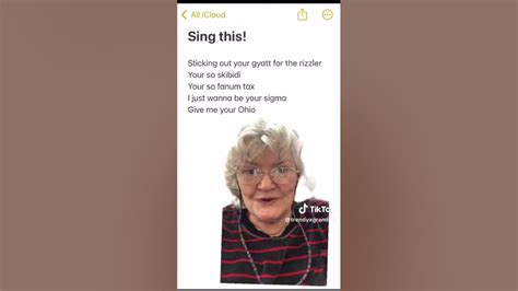 Brittish Old Lady Sings Sticking Out Your Gyattfyp Youtube