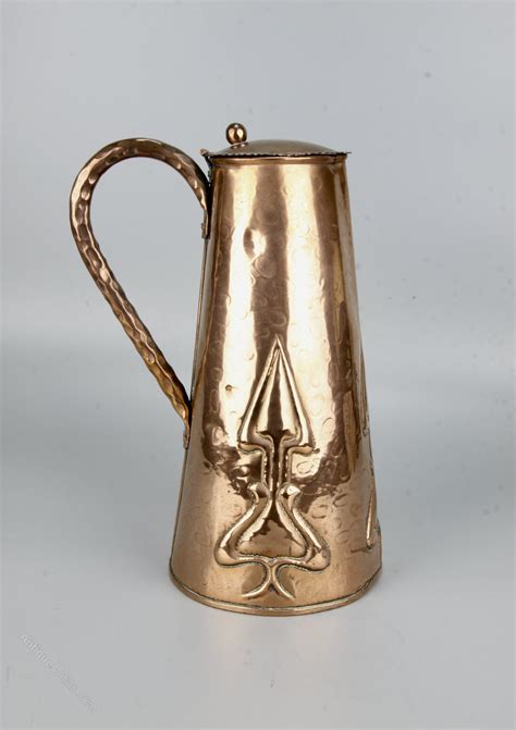 Antiques Atlas J F Pool Of Hayle Arts Crafts Copper Jug