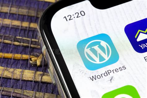 Wordpress Application Icon On Apple Iphone X Screen Close Up Wordpress