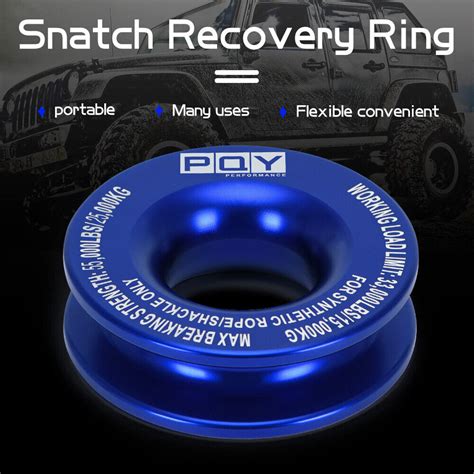 Snatch Recovery Ring Lbs Winch Fits Atv Utv Suv Truck Off Road