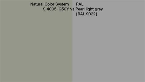 Natural Color System S 4005 G50y Vs Ral Pearl Light Grey Ral 9022