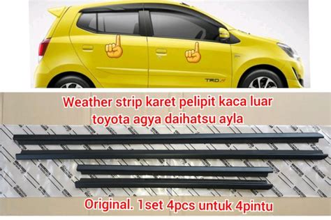 Jual Weather Strip Karet Pelipit List Kaca Pintu Luar Toyota Agya