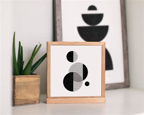 Circles And Lines Mid Century Modern Printable Geometric Etsy