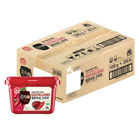 Sajo Haepyo Sunchang Gung Hot Pepper Paste Gochujang 500g Box Of 20