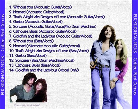 Tube Buckingham And Nicks 1970 Thru 1974 Coffee Plant Demos