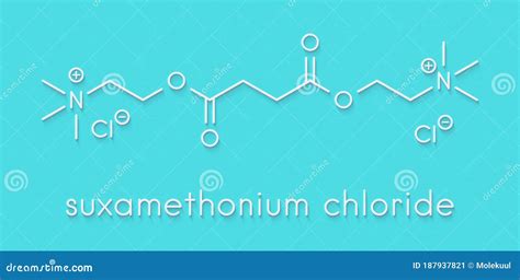 Suxamethonium Chloride Succinylcholine Muscle Relaxant Drug Molecule. Skeletal Formula. Stock ...