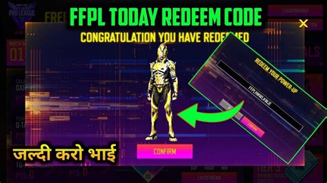 Freefire Pro League Day Redeem Code Free Bundle Ffpl Redeem Code