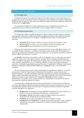 Fisiología vegetal Tema 2 La transpiración pdf