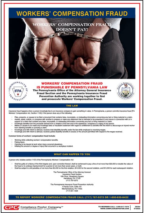 Pennsylvania Workers Compensation Fraud Poster