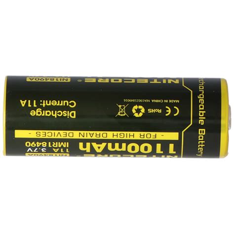 Nitecore Imr Li Ion Akku Mah Mit Flachem Kopf Am Pluspol