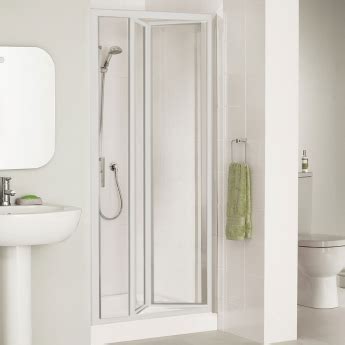 Lakes Classic White Framed Bi Fold Shower Door Mm Glass