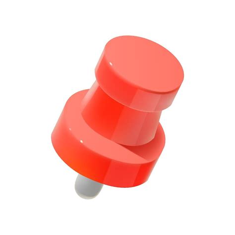 3d Red Push Pin Thumb Tack Isolated On A White Background 38242242