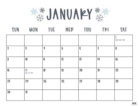 Printable January 2022 Calendar-Style 10 | Calendar printables ...