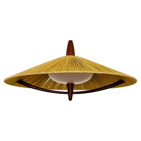 Teak And Jute Pendant At Stdibs