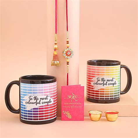 Buy Send Sneh Cultural Bhaiya Bhabhi Rakhi N Couple Mug Set Online FNP