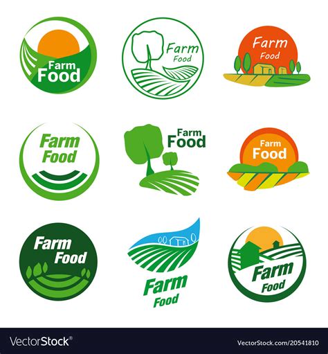 Farm food logo Royalty Free Vector Image - VectorStock