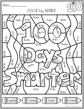 100th Day Coloring Worksheets Coloring Pages