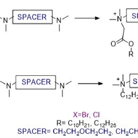 Scheme Synthesis Of Gemini Surfactants A Functionalized By Ester