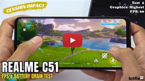 Realme C51 Genshin Impact Gaming Test Unisoc Tiger T612 90Hz Display