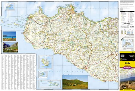 Sycylia Mapa Wodoodporna National Geographic