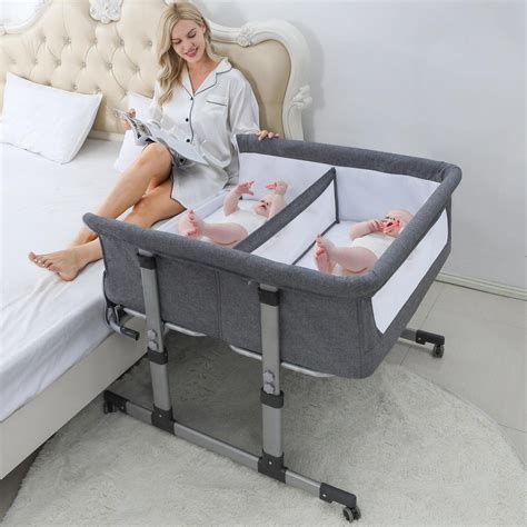Buy Ihoming Twin Bassinets For Baby Double Bassinet Bedside Er For