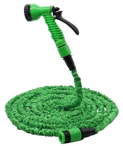 12′′ Green Expandable Garden Watering Hose With Tpe Hose Polyester