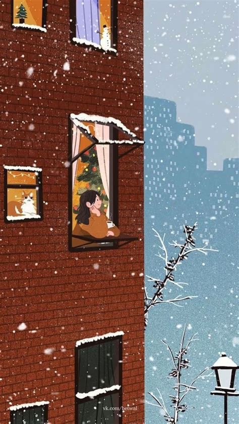Обои на НГ🎄 ️💚 | Рождественские иллюстрации, Акварельные иллюстрации ...