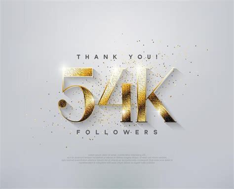 Luxuriöse begrüßung 54k follower danken ihnen mit eleganten goldenen