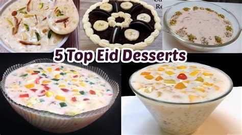 5 Easy Eid Desserts With Less Ingredients Eid Special Recipes Youtube