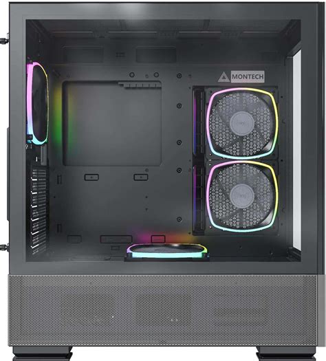 Montech Sky Two ARGB Tempered Glass Black ATX Mid Tower Desktop Chassis ...
