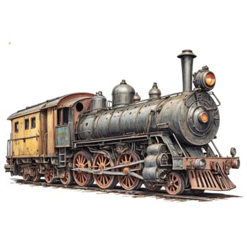 Gr Fico De Dibujos Animados De Tren Locomotora Vintage Png Dibujos