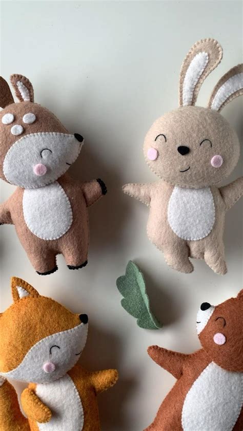 Felt Forest Animals For Baby Mobile Forest Nursery Decor Baby Mobile