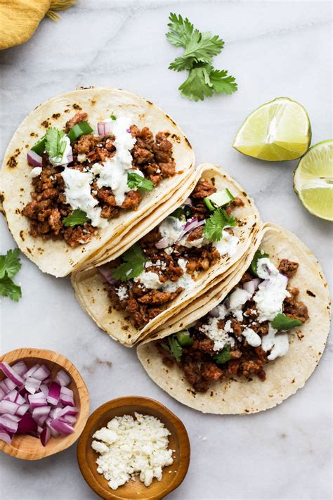 Chorizo Tacos With Cilantro Lime Crema Recipe Slow Cooker Chicken