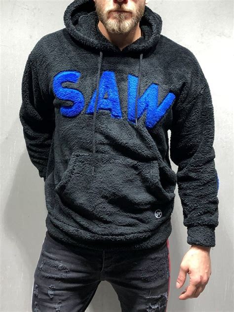 Mens Oversized Hooded Plush Sweatshirt With 25 Off Check This Out