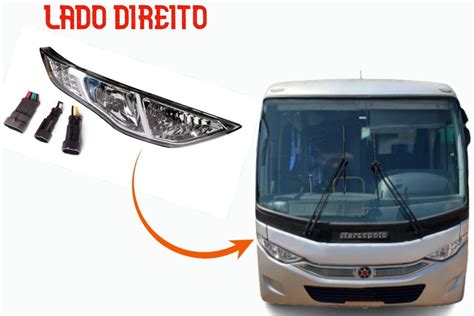 Farol Dianteiro Para Ônibus Marcopolo Audace 2013 Ld Stop Bus